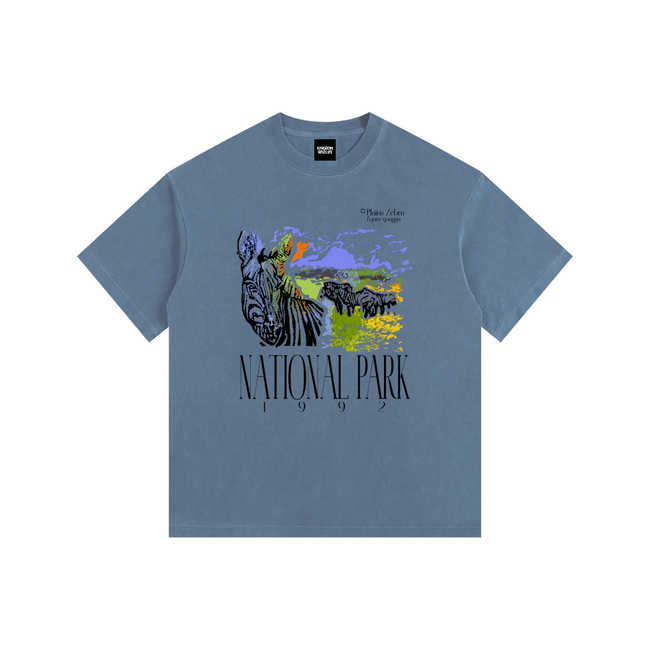 Zebra 1992 Vintage Washed Oversized Cotton T-Shirt