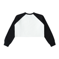 Reflection Women's Raw-Hem Color-Block Raglan Crop Sweatshirt