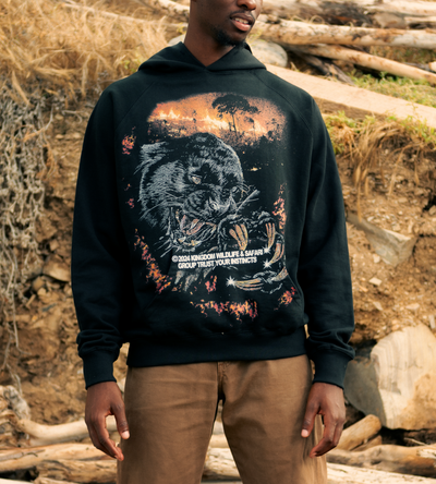 Flames Kill Forests Raglan Max Weight Hoodie