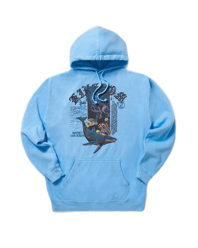 MARINE LIGHT BLUE PULLOVER HOODIE