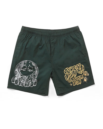 SAVANNAH EMERALD GREEN NYLON SHORTS